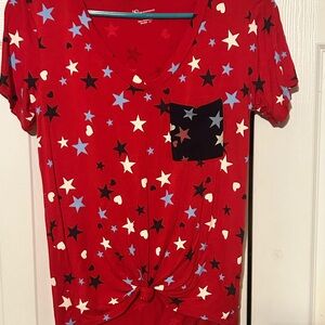 Starry Red Knot Front Tee